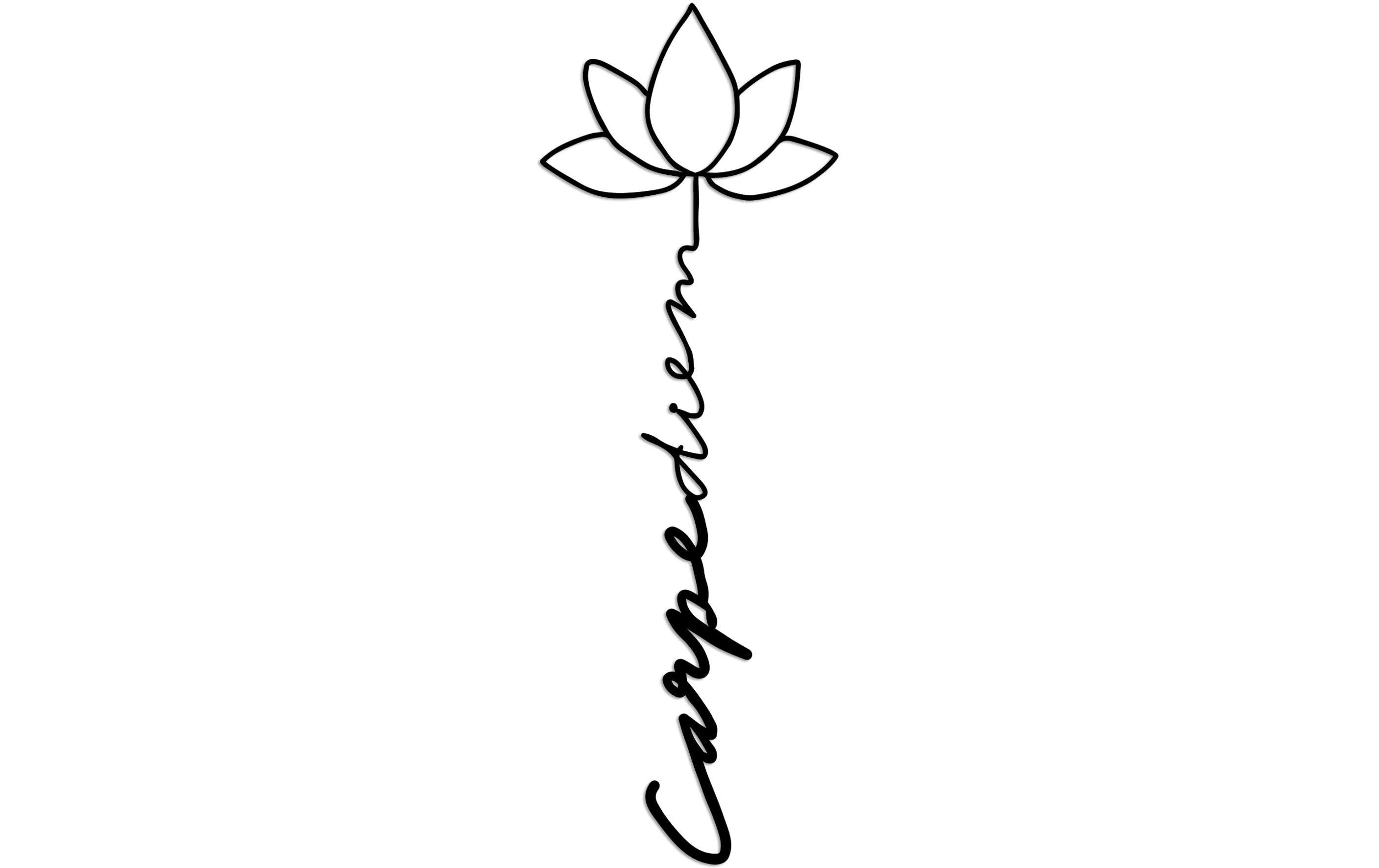 Wallxpert Wanddekoration Carpe Diem 21x60 cm, Metall