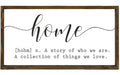 Wallxpert Bild home 25x50 cm MDF, Rahmen aus Kiefernholz