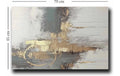 Wallxpert Bild Gold/Grau 45x70 cm Canvas, Rahmen aus Kiefernholz