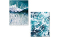 Wallxpert Bild Meer 2-teilig MDF, 30x40 cm, Total Grösse 62x40 cm