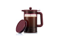 Bodum Bean Set Kaffeezubereiter Hot&Cold 12 Tassen, mit Deckel, Cranberry, 1.5L