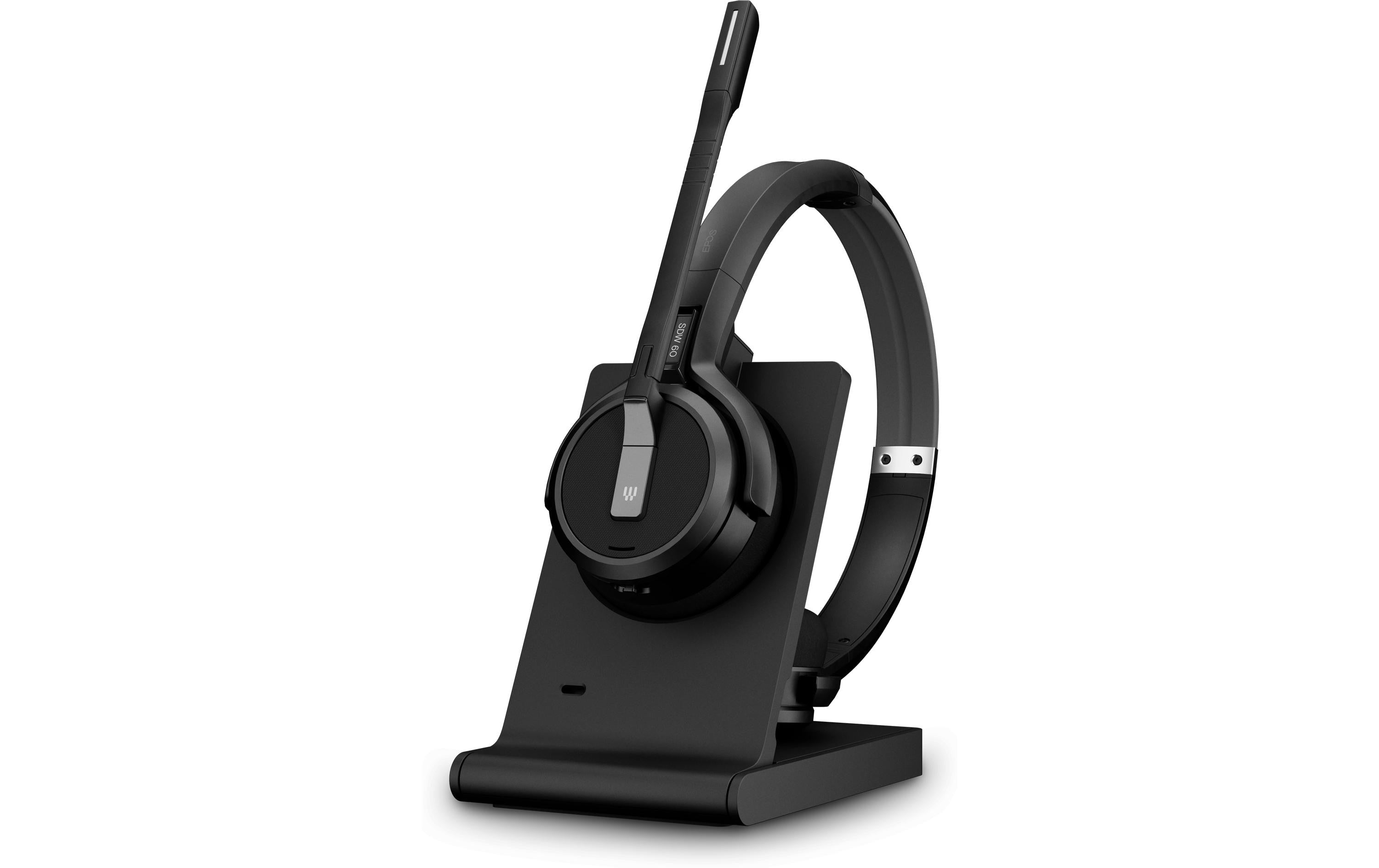 EPOS Impact 5000 Go MS Duo Ladestation USB-A/C, DECT, Kopf/Ohr und Nackenbügel