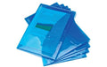 Rapesco Eco Dokumententasche A4+ Foolscap, transparent blau, 5 Stück