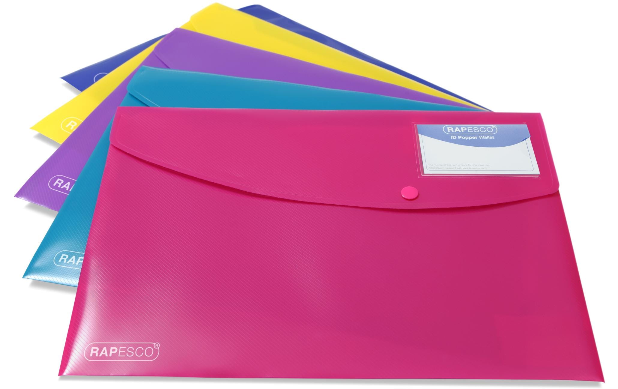 Rapesco Eco Dokumententasche A4 Farben assortiert, 5 Stück