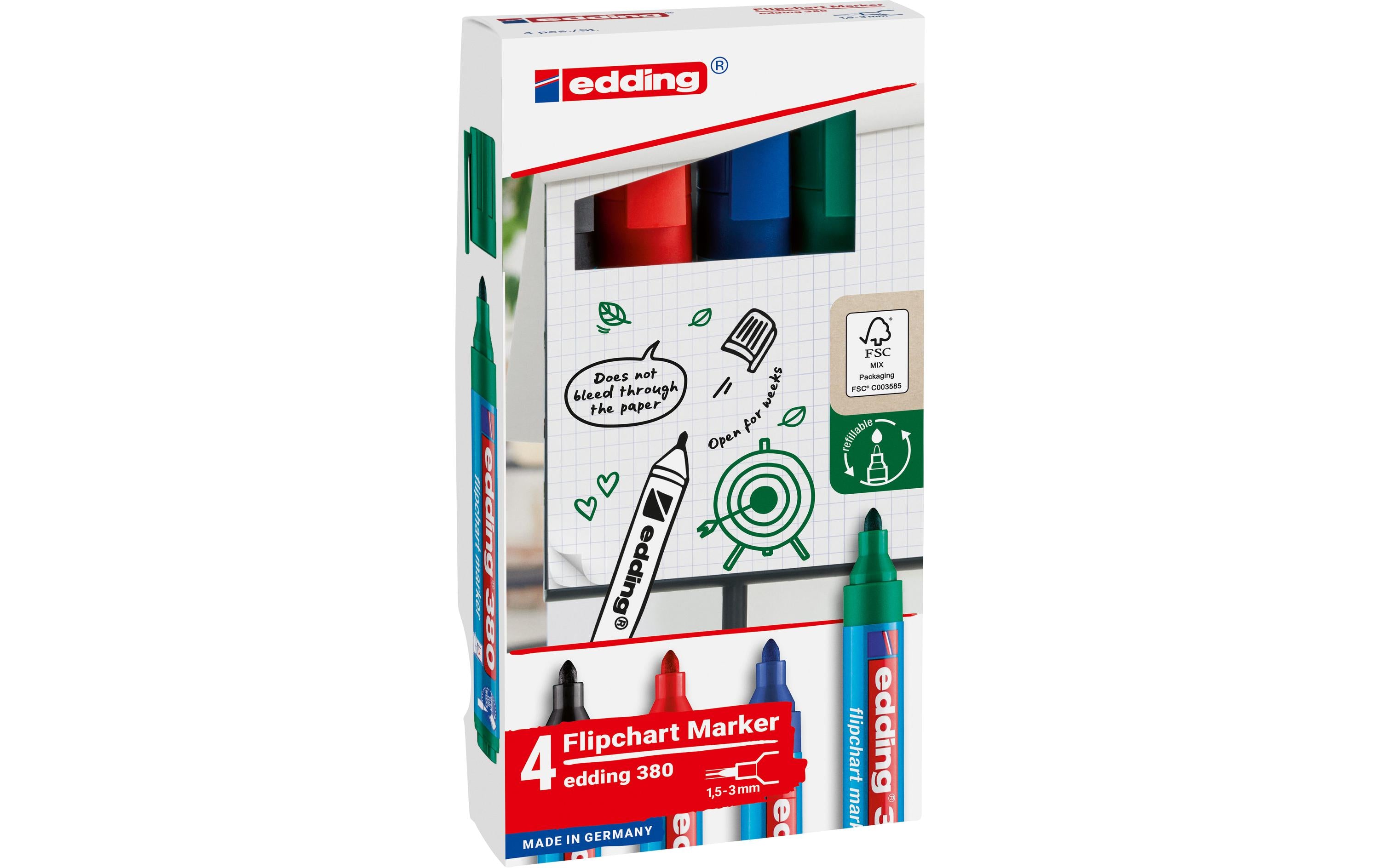 Edding Flipchart-Marker 4er Etui