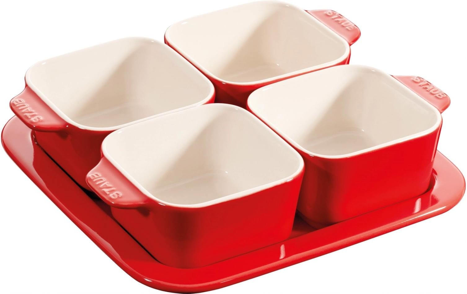 Staub Keramik Apéro-Set, 5-tlg, rot -