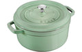 Staub Cocotte 22cm, rund, Salbei, Gusseisen 2.6l