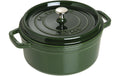Staub Cocotte 24cm, rund, Basilikum-Grün Gusseisen 3.7l