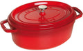 Staub Cocotte 23cm, oval, Kirsch-Rot, Gusseisen 2.35l