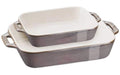 Staub 2tlg. Keramik Ofenformset 20x16 & 27x20cm, grau