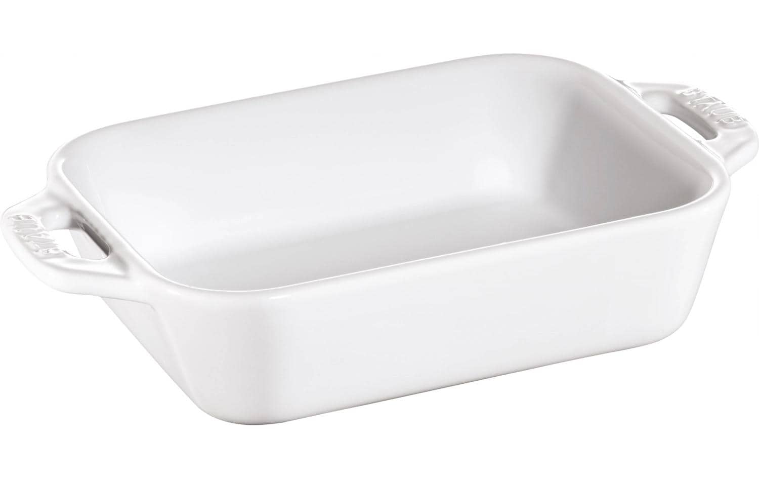 Staub Auflaufform 20x16cm, rechteckig, Weiss, Keramik