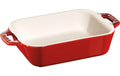 Staub Auflaufform 14x11cm, rechteckig, Kirsch-Rot, Keramik