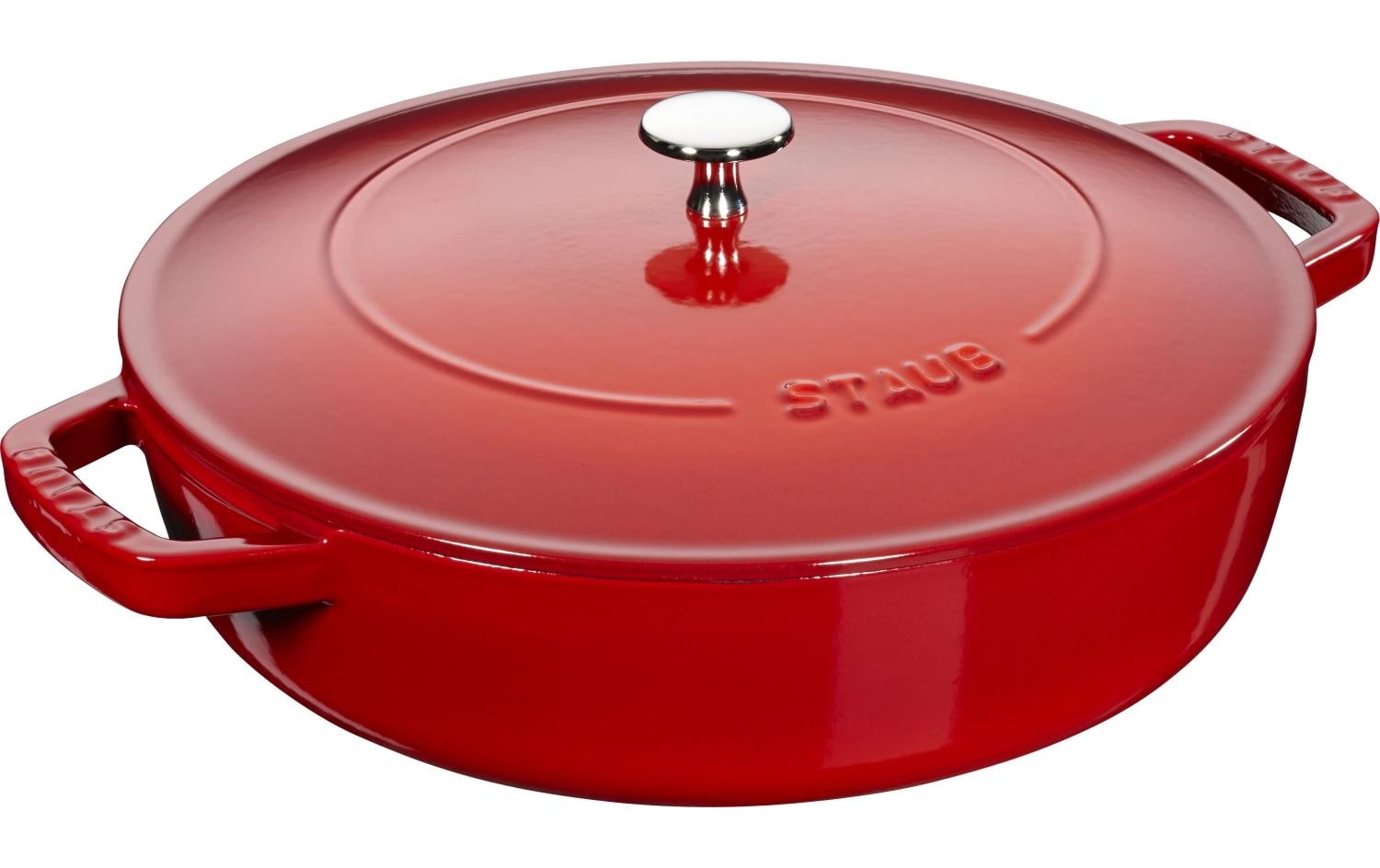Staub Schmorpfanne Chistera 28cm, Kirsch-Rot, Gusseisen