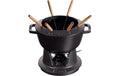 Staub Fondue Set schwarz m. 2 Griffen rund. 20cm