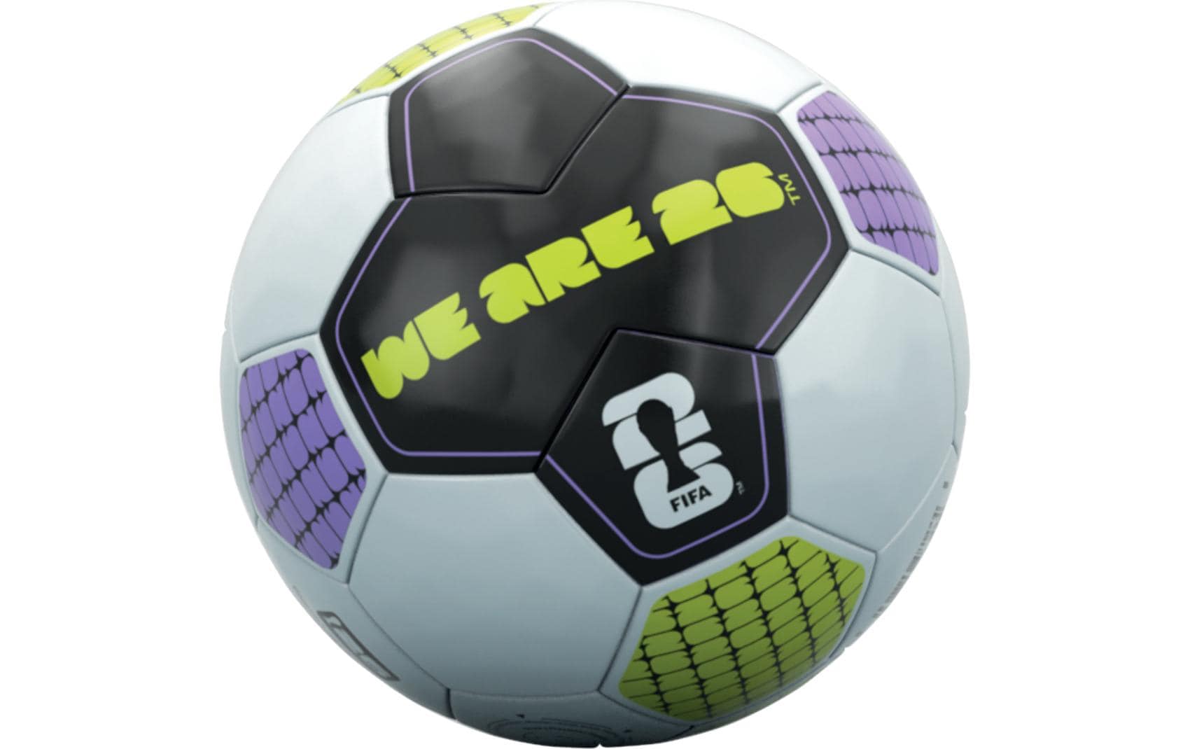 Tramondi offizieller WM 2026 Grösse: 5, Farbe: white/black/green/violet