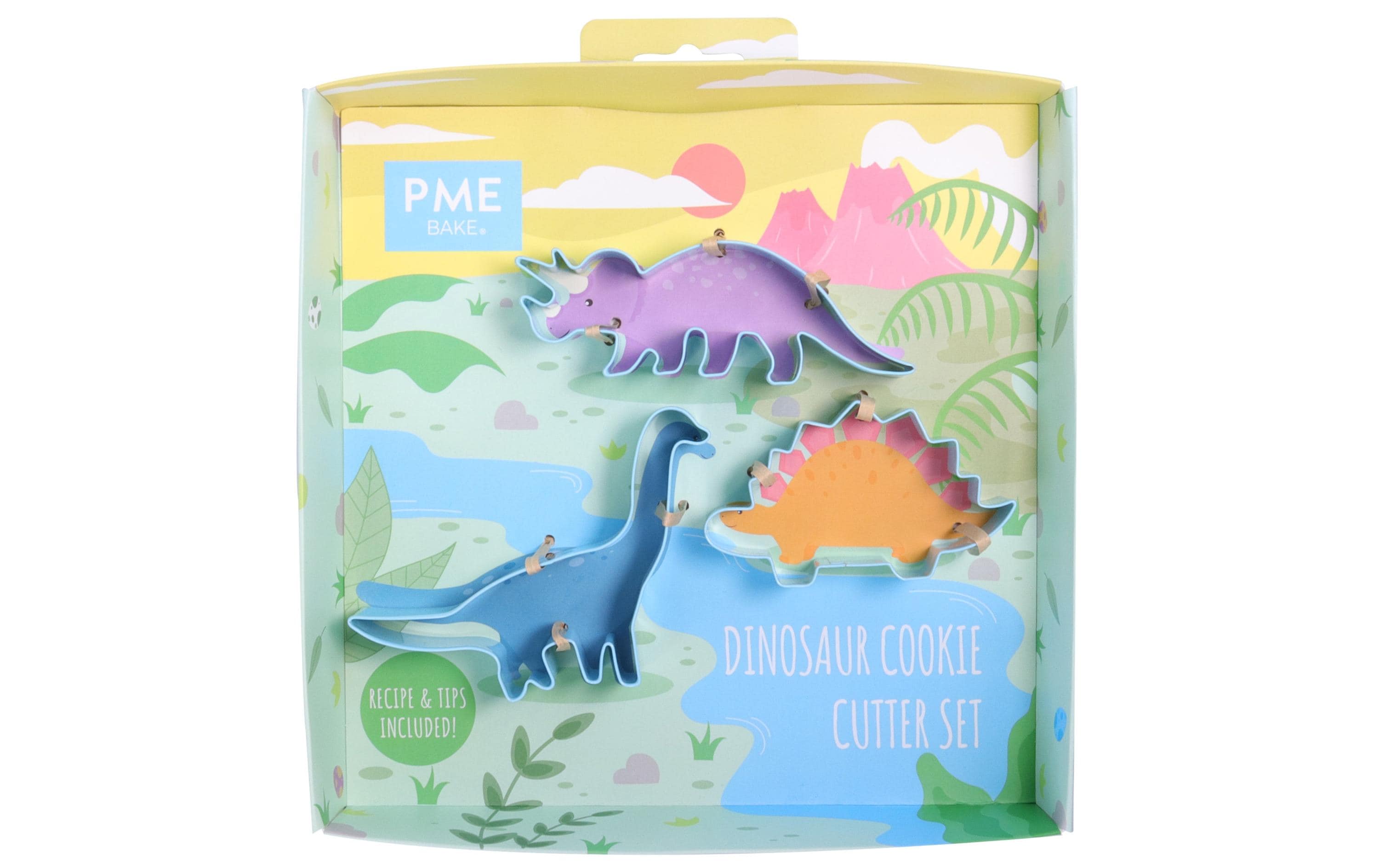 PME Ausstechformen-Set Dinosaurier 3-teilig, aus Metall