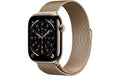 Apple Watch S11 CEL 46 Gold Titanium M mit Gold Milanese Loop - M/L