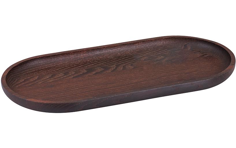 Kadastar Servierplatte oval klein Thermo-Esche, 25 x 12 cm