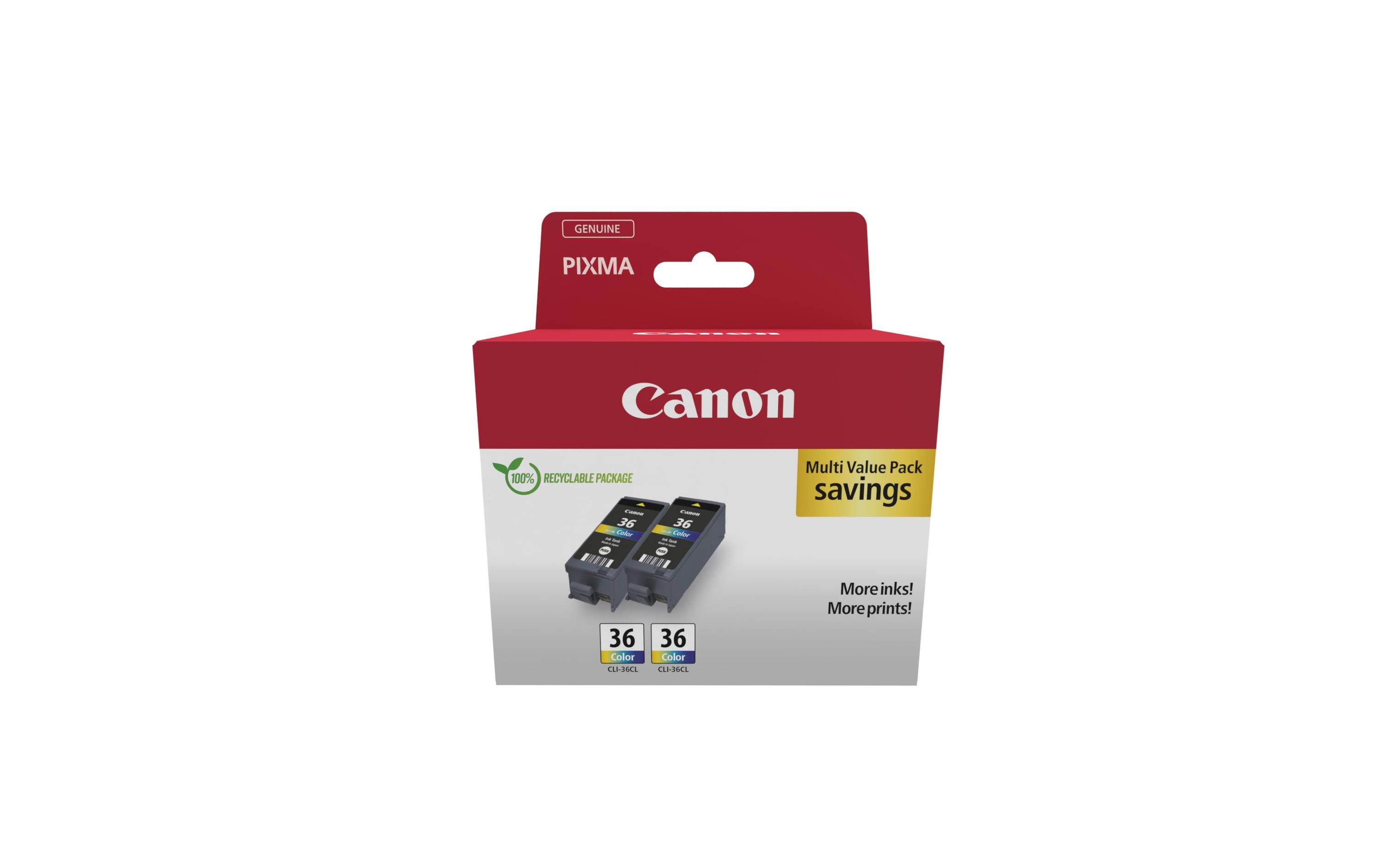 Canon Tinte CLI-36, 2 Stk Multipack color, 2 Stück