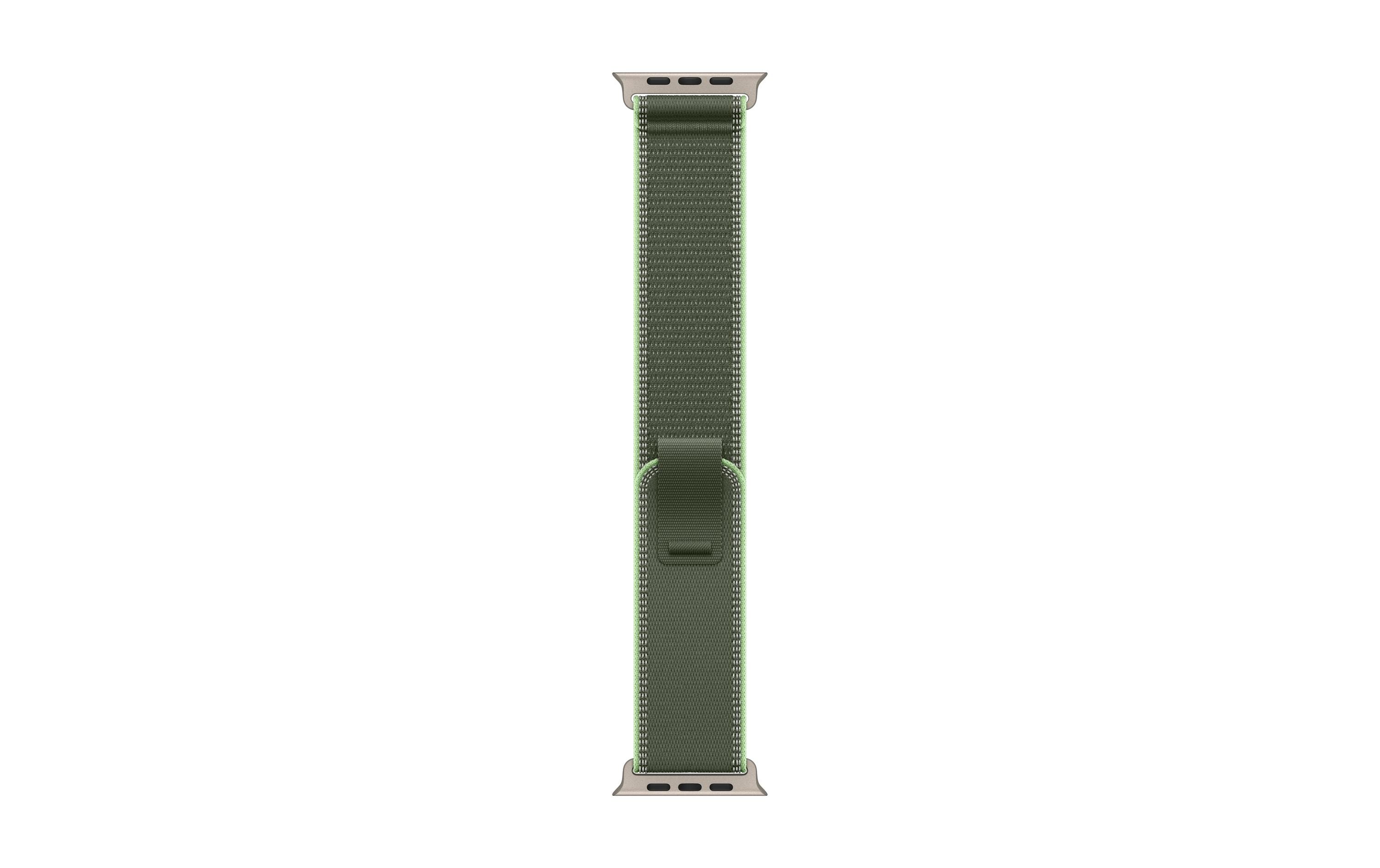Apple TrailLoopNatural Titanium Finish 49mm, Green/Neon,M/L