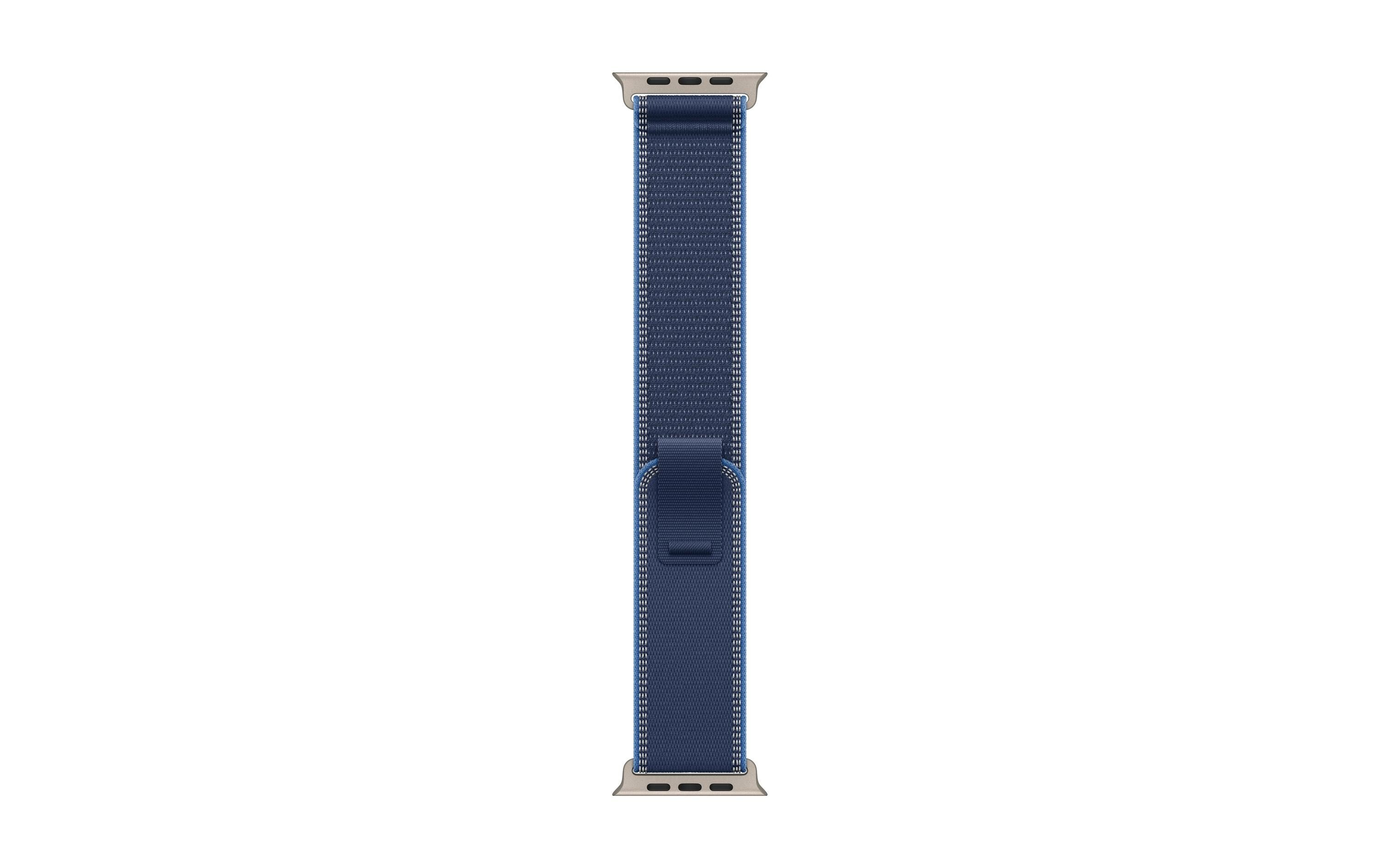 Apple TrailLoopNatural Titanium Finish 49mm, Blue/Bright Blue, M/L