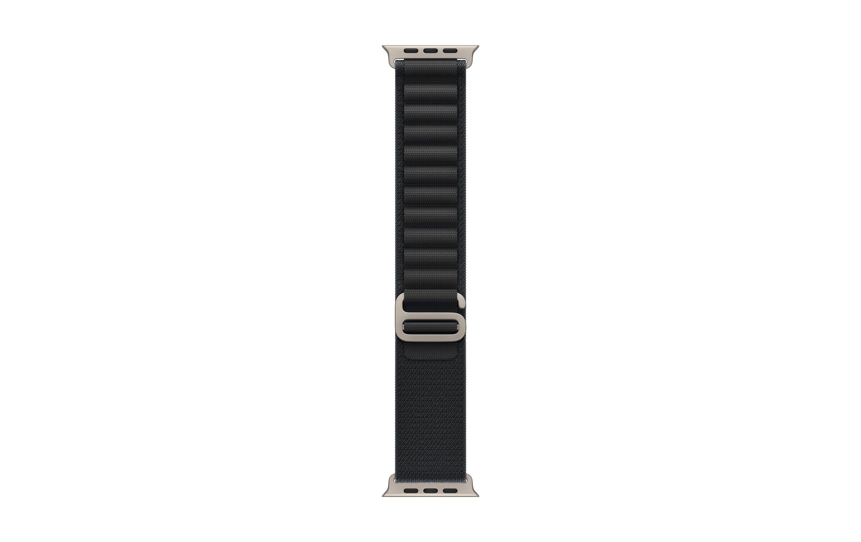 Apple AlpineLoop Natural Titanium Finish 49mm, Black, Medium