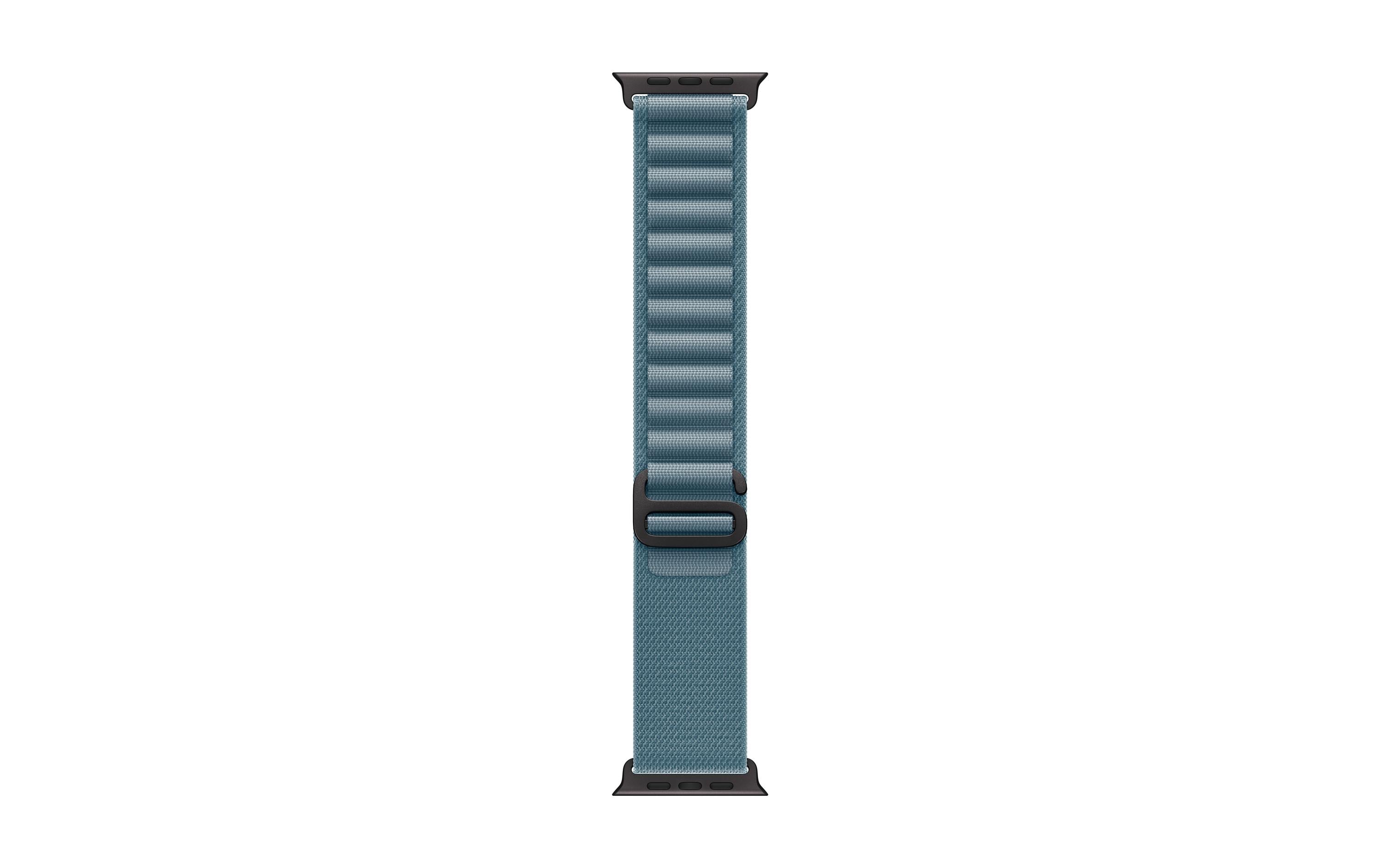 Apple AlpineLoop Black Titanium Finish 49mm, Light Blue, Large