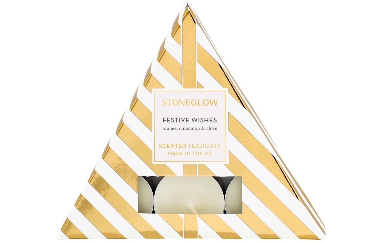 Stoneglow Teelichter Festive Wishes 6 Teelichter, 6, Stunden