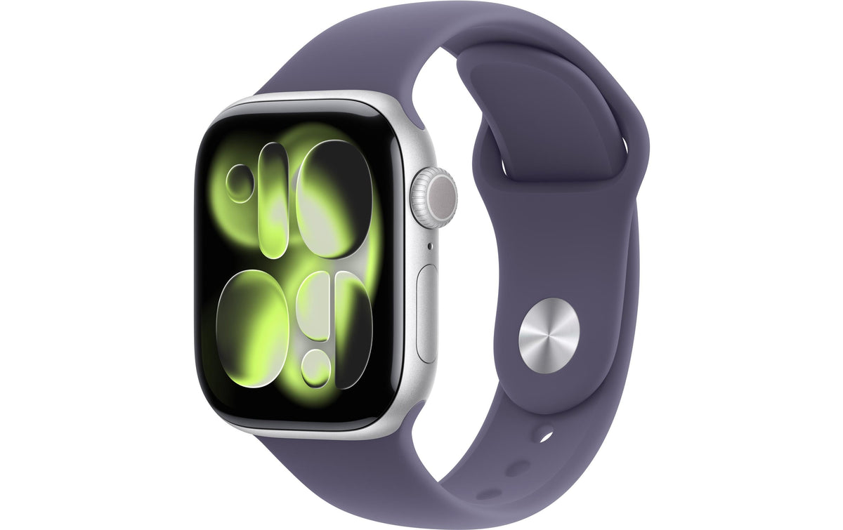 Apple Watch S11 CEL 42 Silver Alu M mit Purple Fog Sport Band - M/L