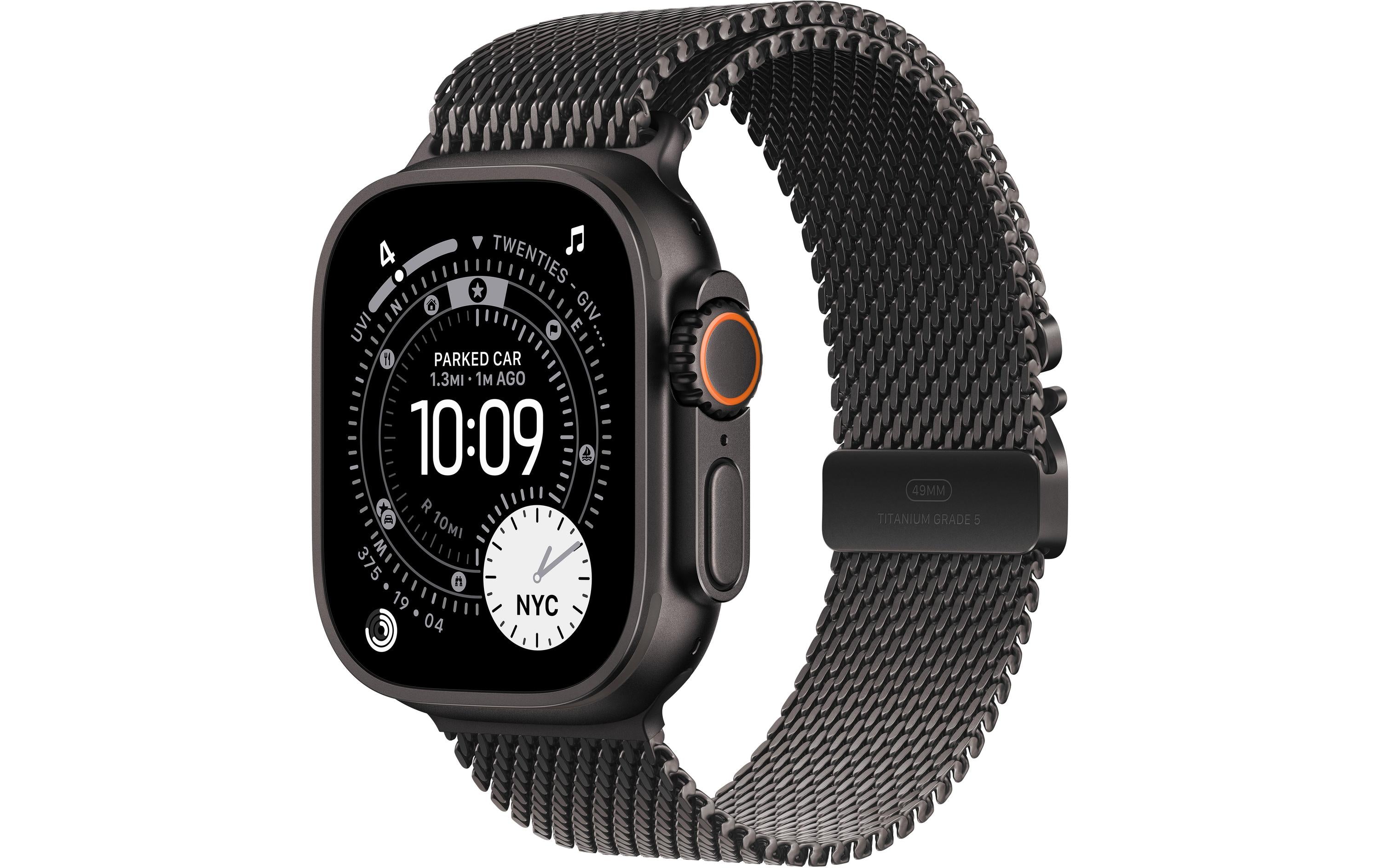Apple Watch Ultra 3 2025 Black Titanium mit Milanese Loop - Small