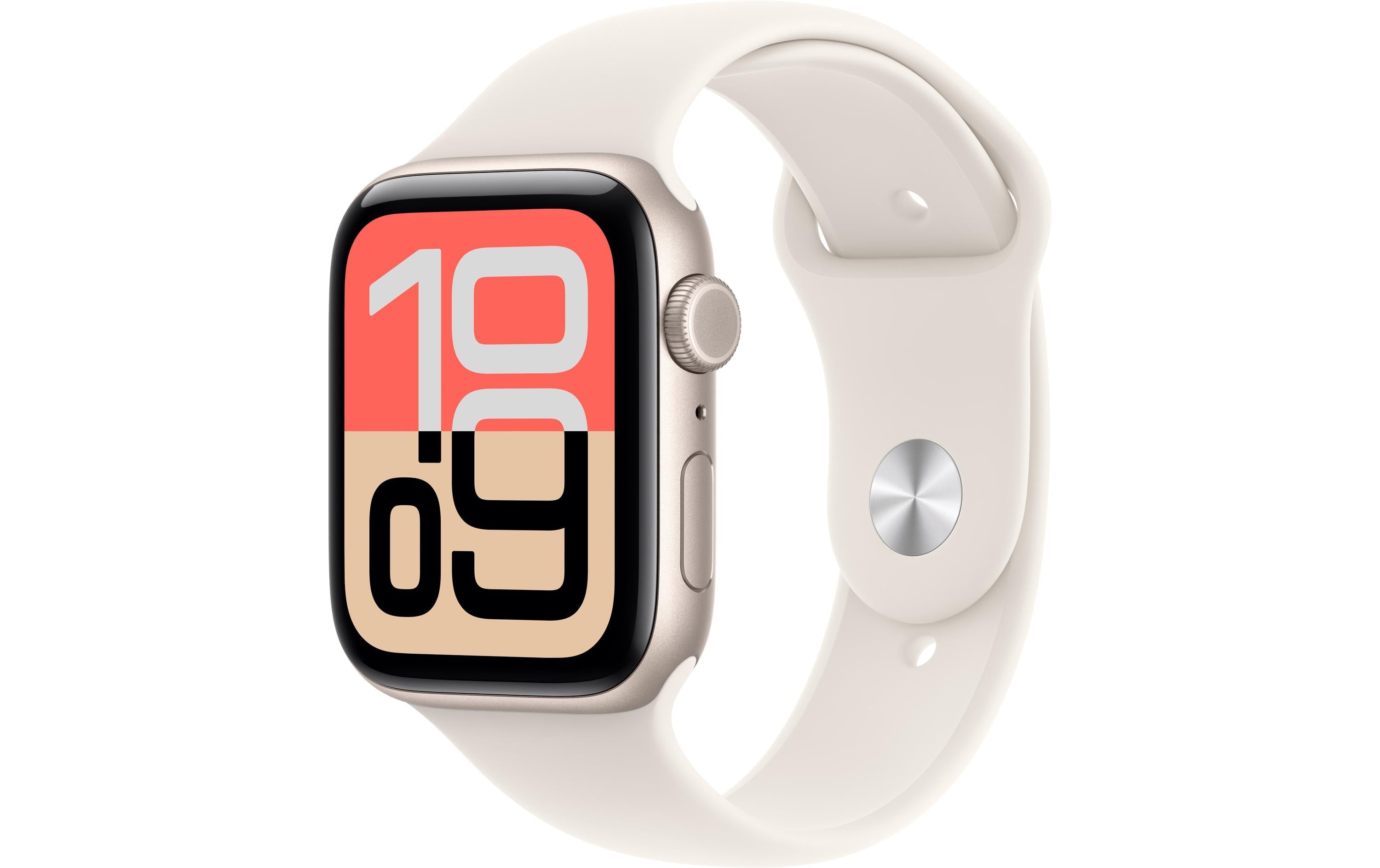 Apple Watch SE 2025 CEL 44 Starlight  S mit Starlight Sport Band - S/M