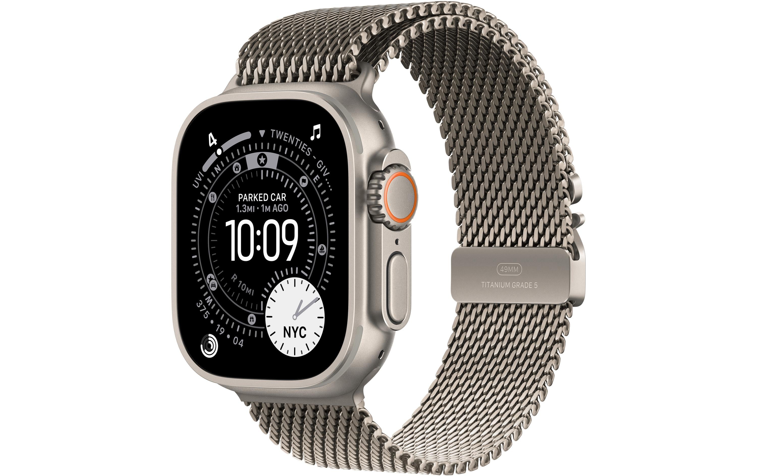 Apple Watch Ultra 3 2025 Natural Titanium mit Milanese Loop - Medium