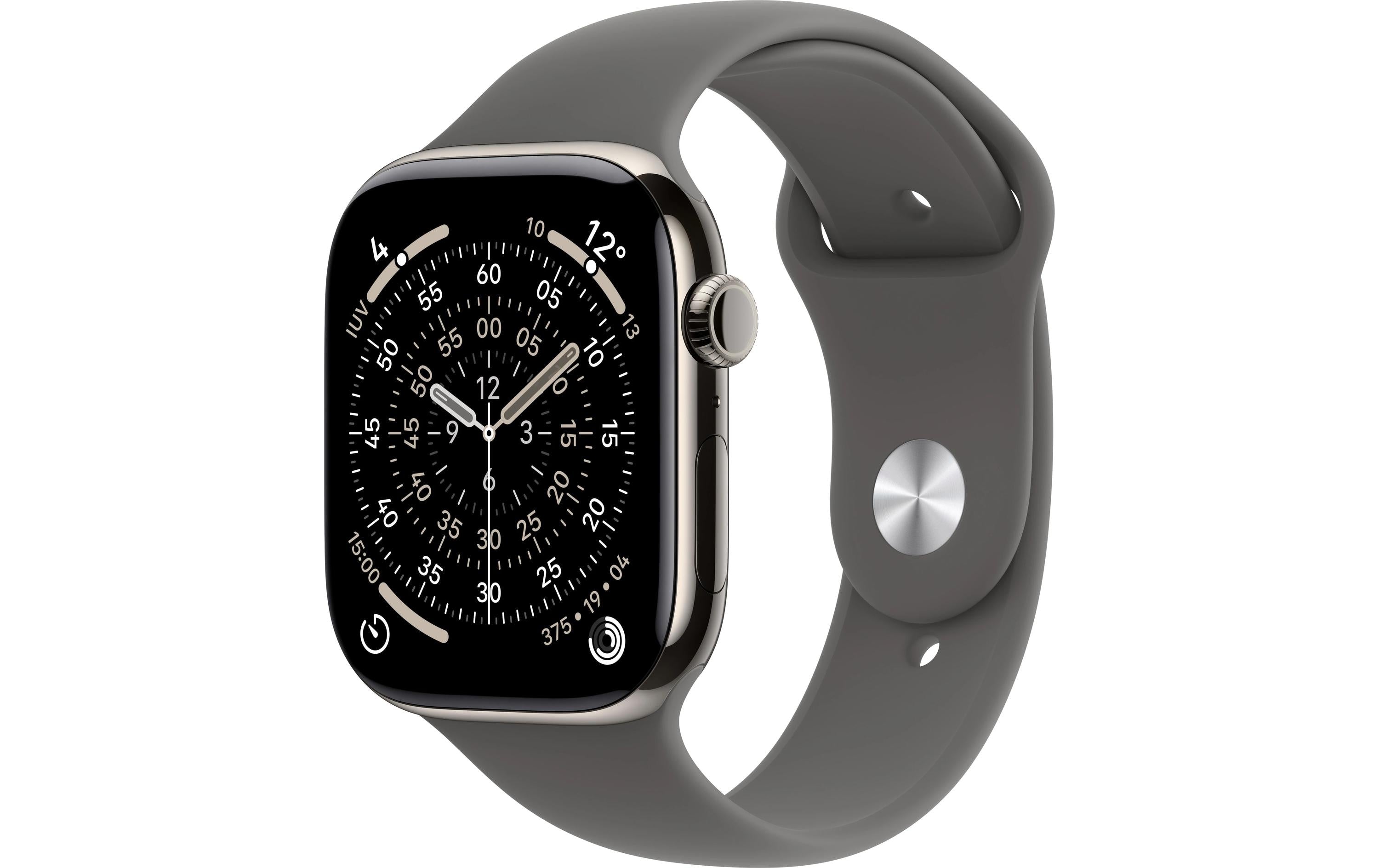 Apple Watch S11 CEL 42 Nat Titanium M mit Stone Grey Sport Band - M/L