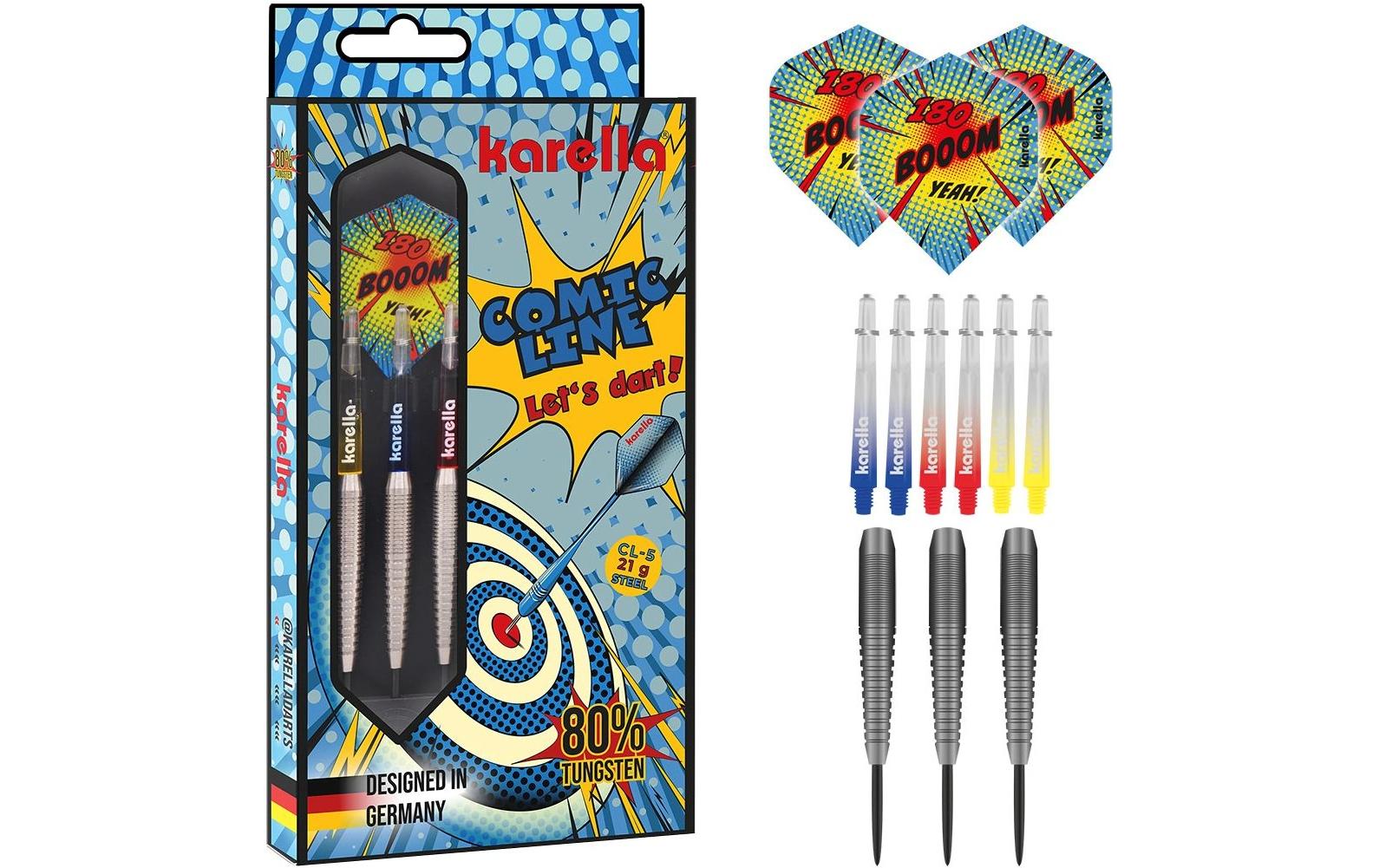 Karella Steeldart Comic Line CL-5 21g 3 Stück, 80% Tungsten