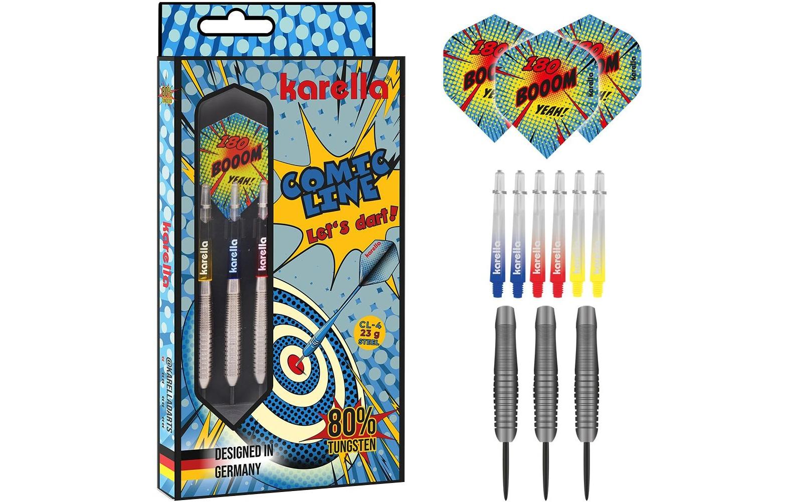 Karella Steeldart Comic Line CL-4 23g 3 Stück, 80% Tungsten