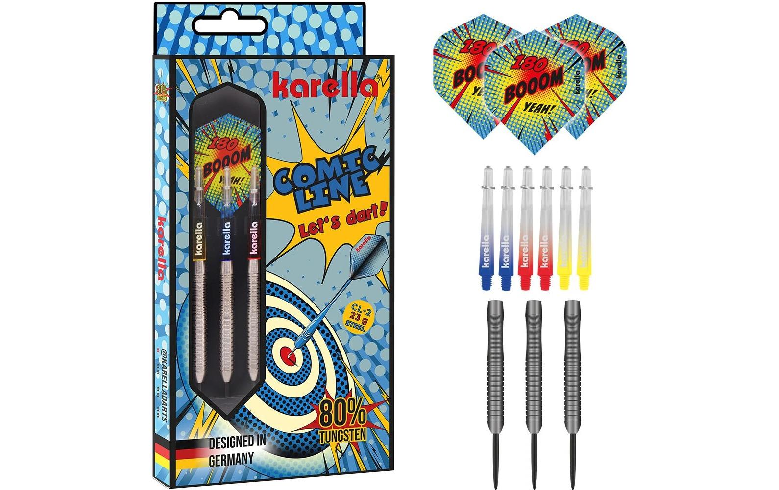 Karella Steeldart Comic Line CL-2 23g 3 Stück, 80% Tungsten