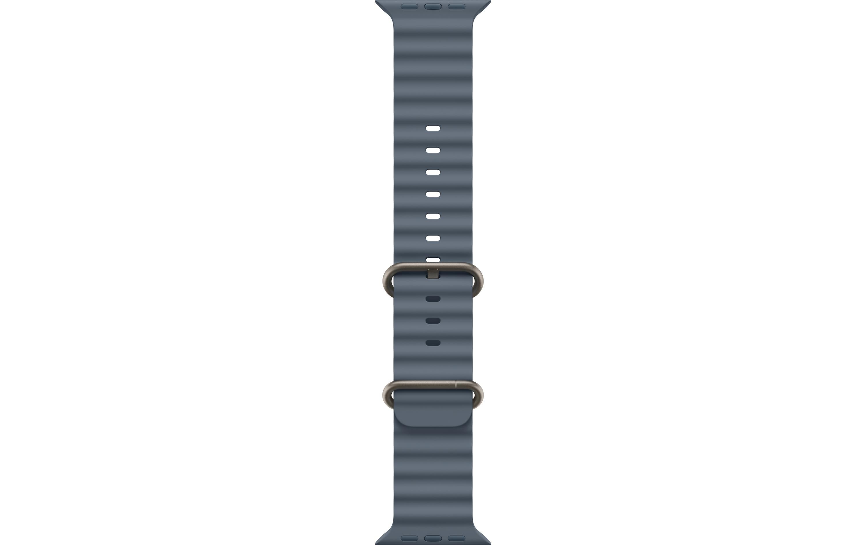 Apple OceanBand 49mm AnchorBlue Natural Titanium Finish