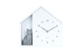 KARLSSON Wall clock Sitting Cat Exkl. 3 x AA, White