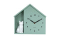KARLSSON Wall clock Sitting Cat Exkl. 3 x AA, Grayed jade