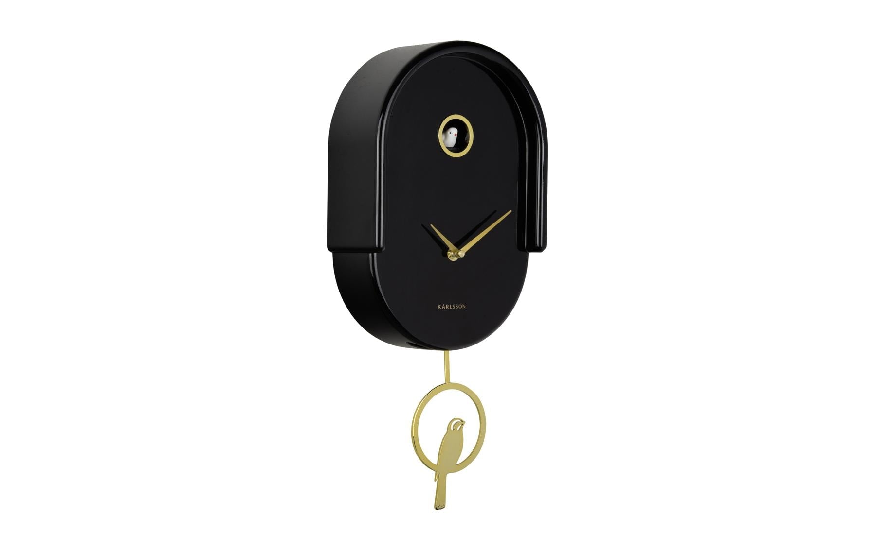 KARLSSON Wanduhr Tweet Exkl. 3 x AA Batterie, Black