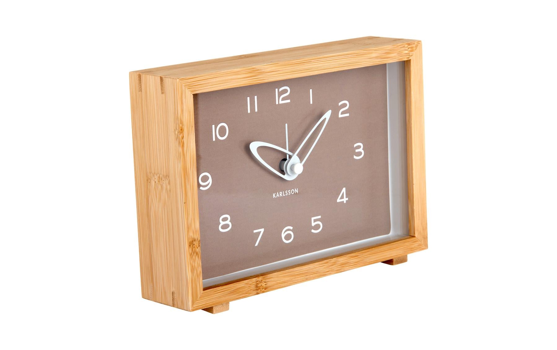 KARLSSON Wecker Tipico Exkl. 1 x AA Batterie, Mocha Brown