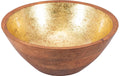 Kadastar Schale "Shine", Ø 25 cm Mangoholz, gold
