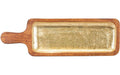 Kadastar Servierplatte Shine 40 x 12 cm, Mangoholz, gold