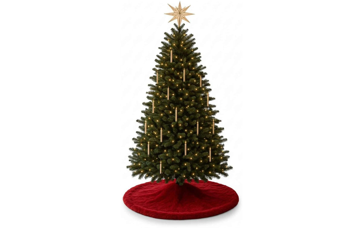 Conceptum Hypnose Weihnachtsbaumteppich rot, 100x100 cm, 100% Polyester