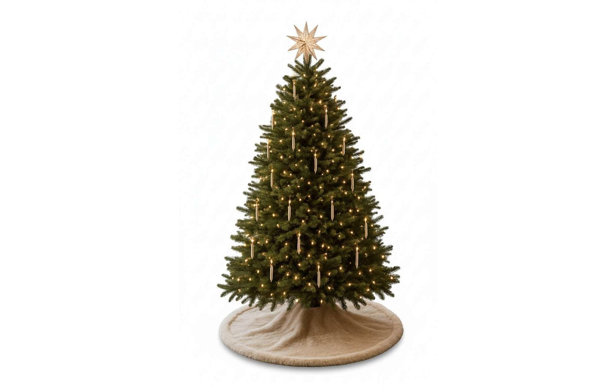 Conceptum Hypnose Weihnachtsbaumteppich crème, 100x100 cm, 100% Polyester