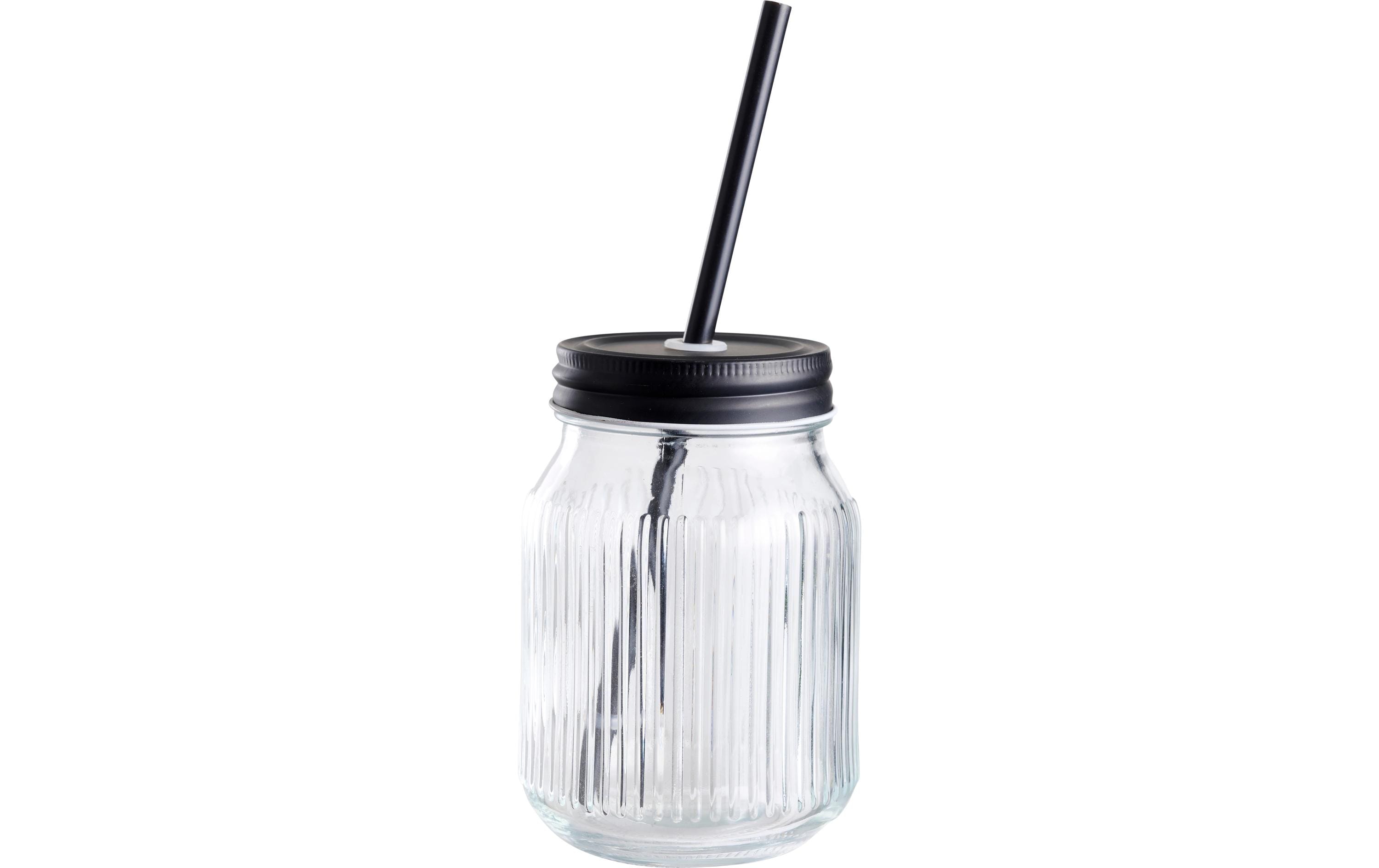 Schou Trinkglas mit Strohhalm
