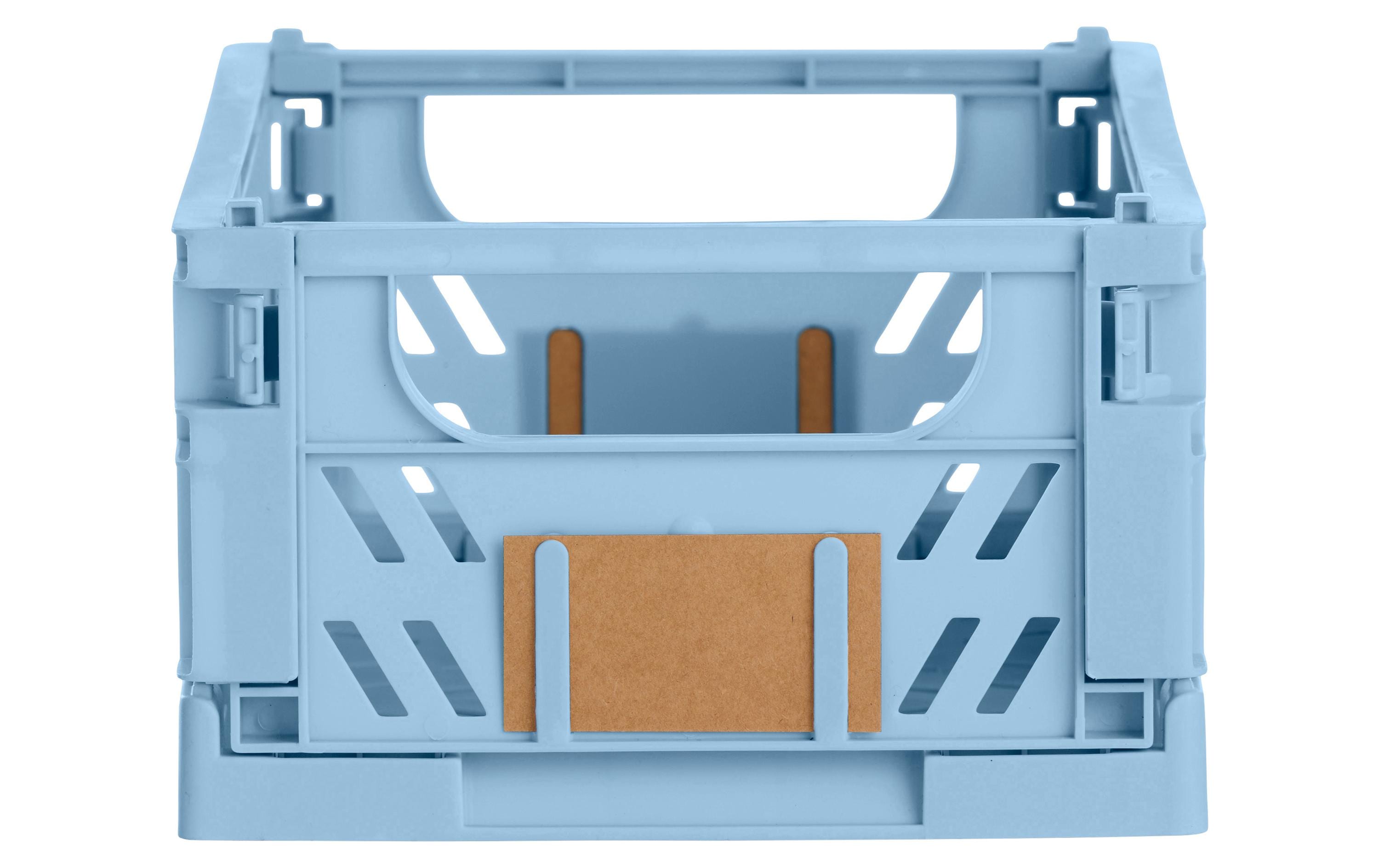 Schou Aufbewahrungsbox GRS Plastik S hellblau, 2er Pack 17x12.5 cm
