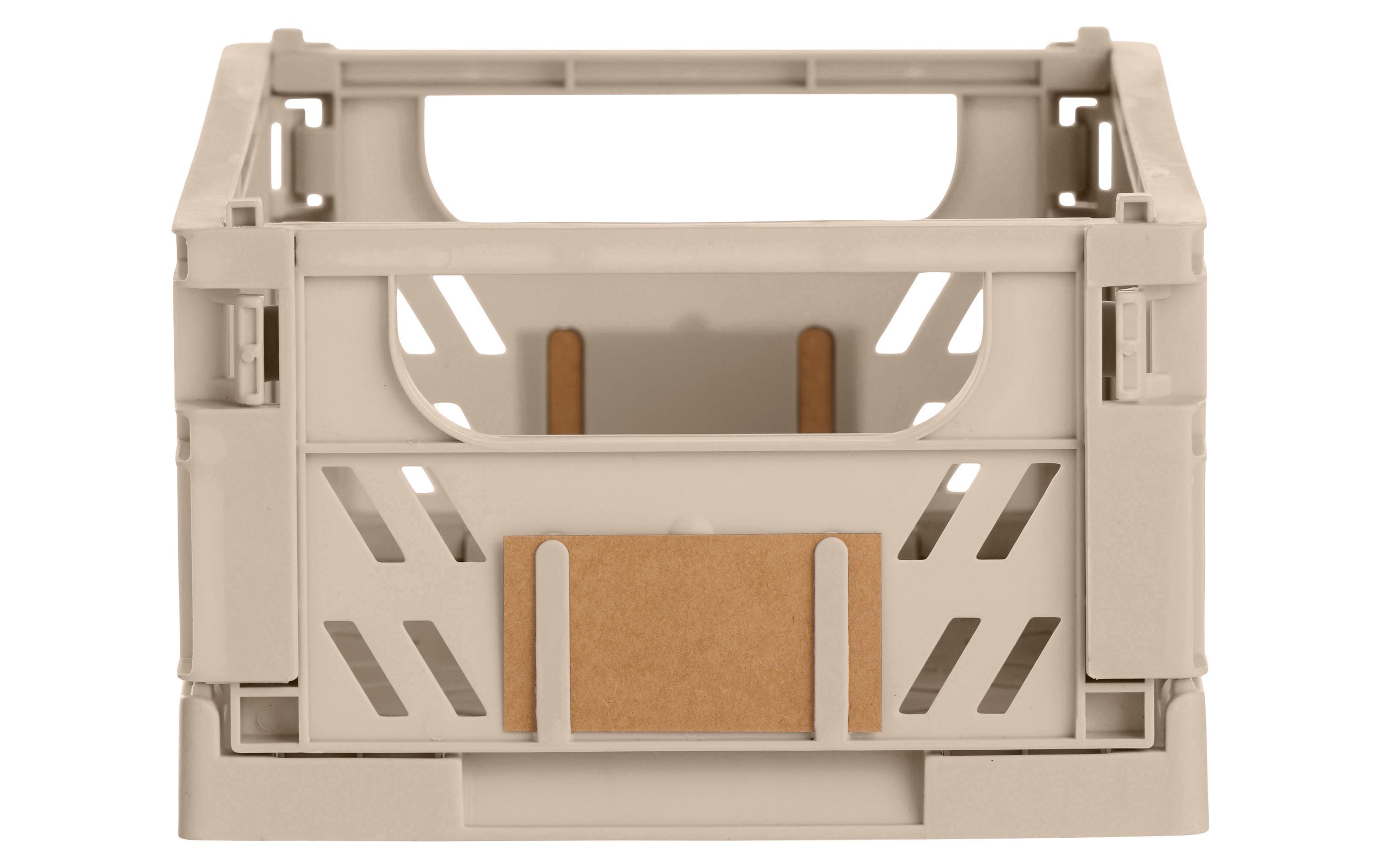 Schou Aufbewahrungsbox GRS Plastik taupe S 2er Pack 17x12.5 cm