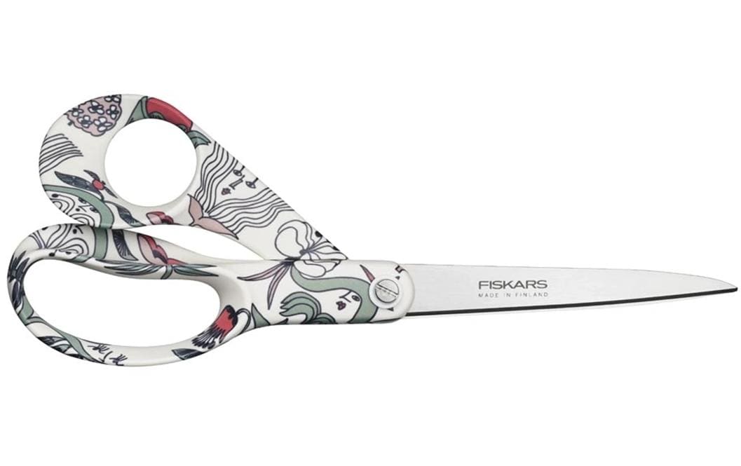 Fiskars Schere Universal Puutarhurit 21cm Arabia, weiss gemustert-Designschere