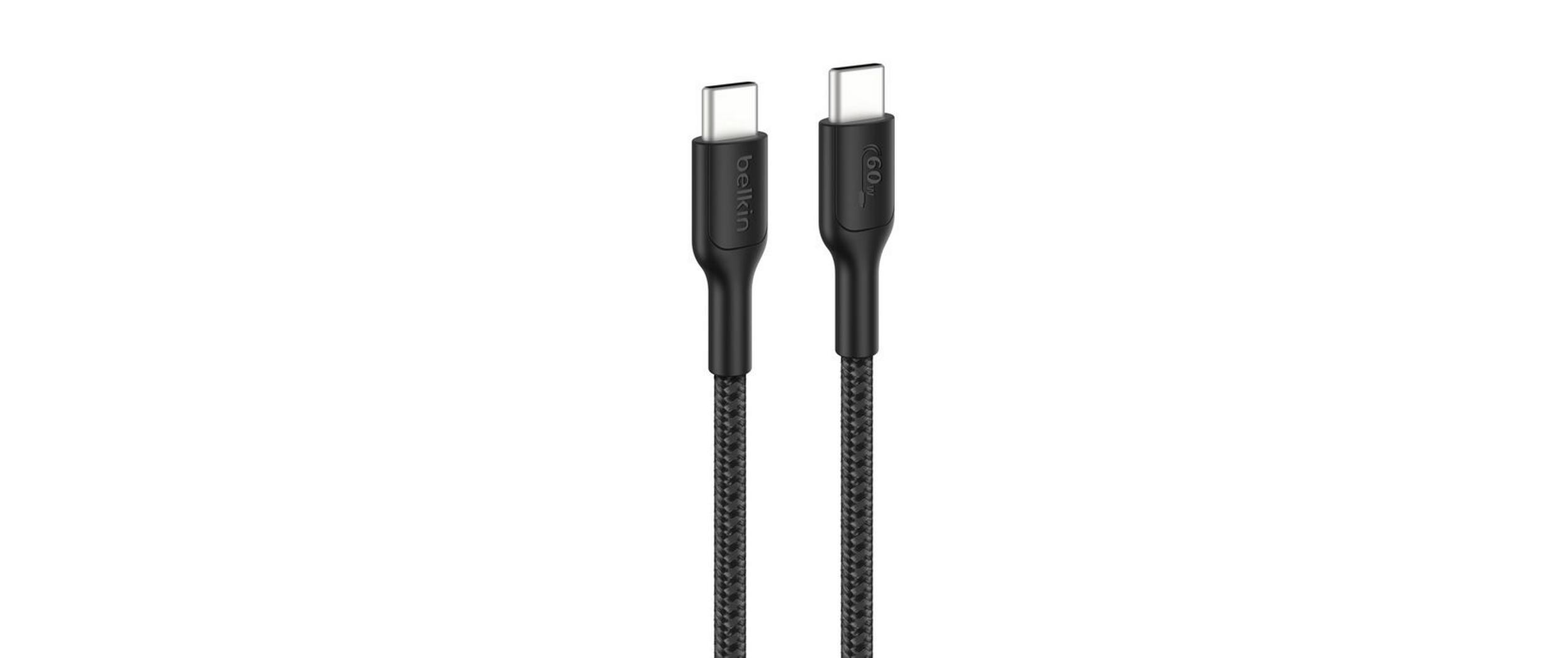 Belkin Gaming USB-C Kabel 2m, geflochten, Schwarz